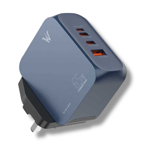WIZARD 65W Super Fast Charger Blue Chargers