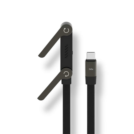 WIZARD Folding Stand Data Cable - Type-C to Type-C 240W Fast Charging Cables & Chargers