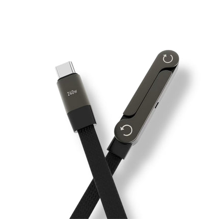 WIZARD Folding Stand Data Cable - Type-C to Type-C 240W Fast Charging Cables & Chargers