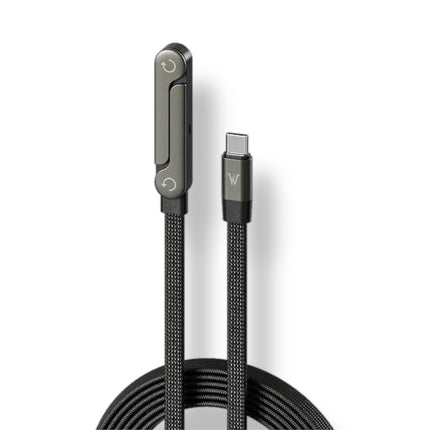 WIZARD Folding Stand Data Cable - Type-C to Type-C 240W Fast Charging Cables & Chargers