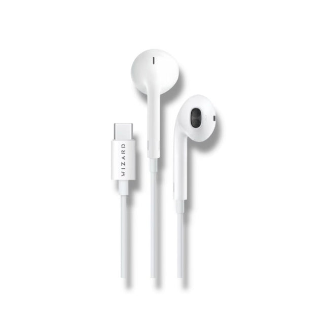 WIZARD DUAL EARPHONE TYPE-C FOR IPHONE WHP-511 White Audio Accessories